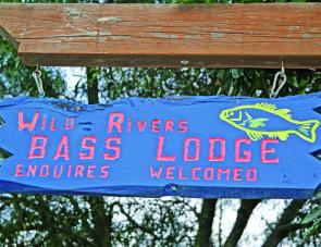 The signs says it all, this is real wild river bass country.